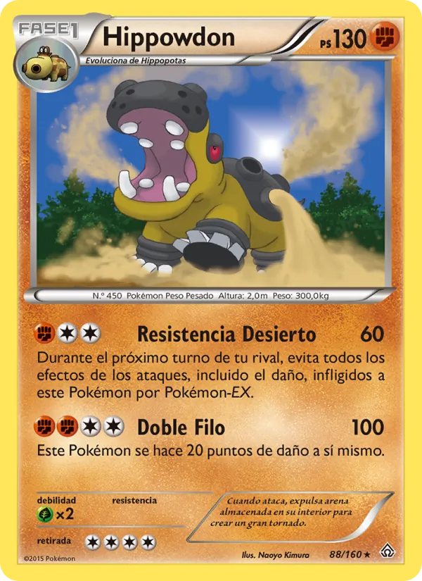 Carta Hippowdon de la expansión Duelos Primigenios, número 88/160