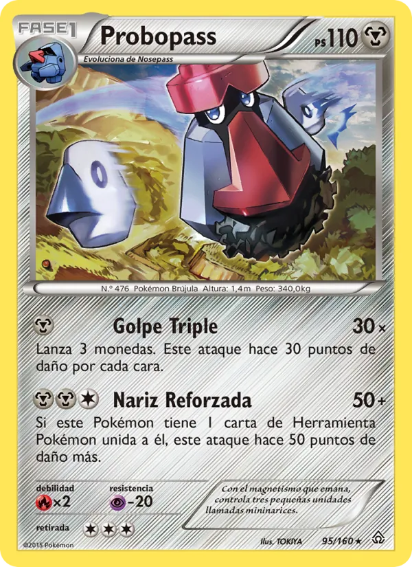 Carta Probopass de la expansión Duelos Primigenios, número 95/160