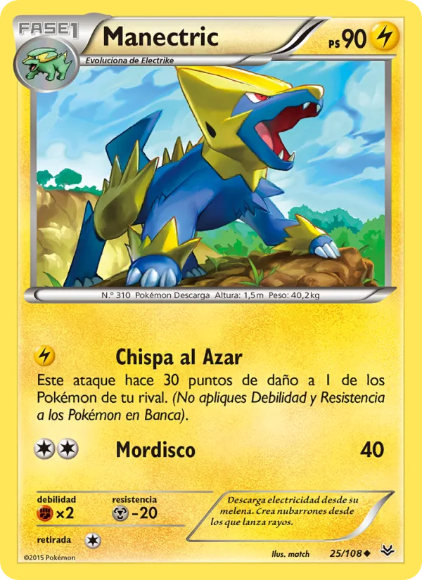 Carta Manectric de la expansión Cielos Rugientes, número 25/108