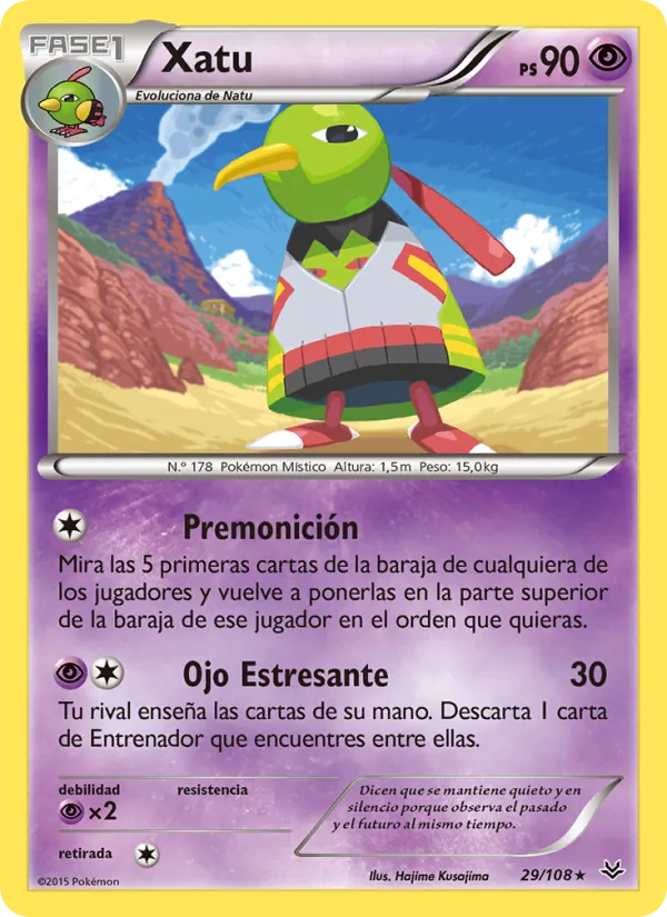 Carta Xatu de la expansión Cielos Rugientes, número 29/108