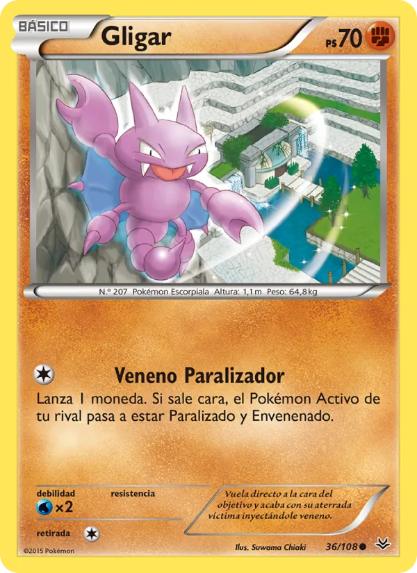 Carta Gligar de la expansión Cielos Rugientes, número 36/108