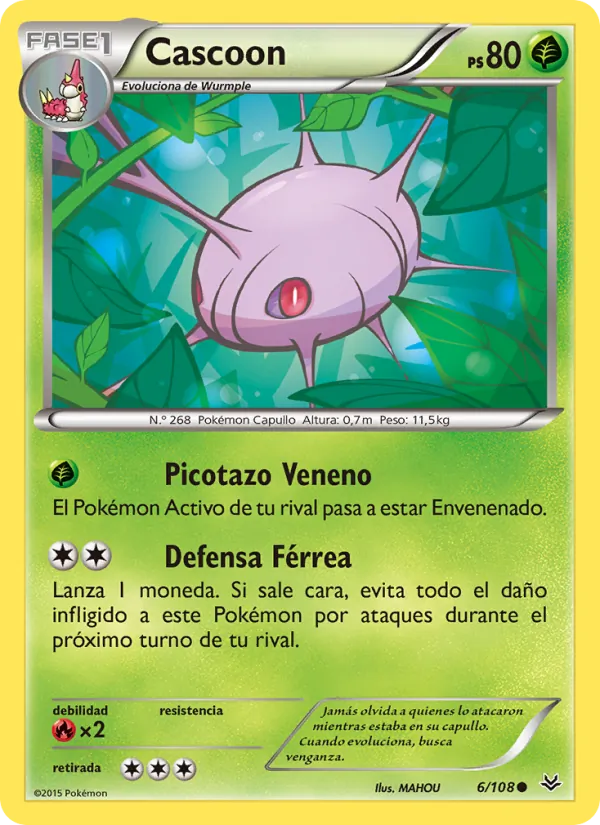 Carta Cascoon de la expansión Cielos Rugientes, número 6/108