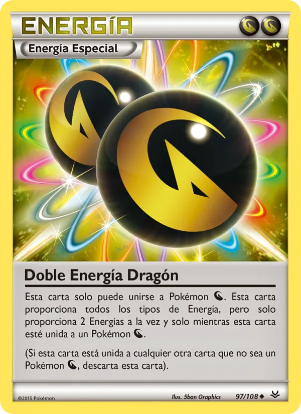 Carta Doble Energía Dragón de la expansión Cielos Rugientes, número 97/108