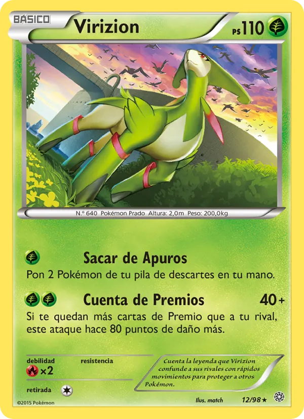 Carta Virizion de la expansión Antiguos Orígenes, número 12/98
