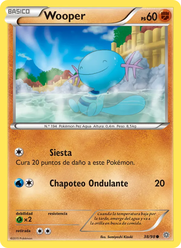 Carta Wooper de la expansión Antiguos Orígenes, número 38/98