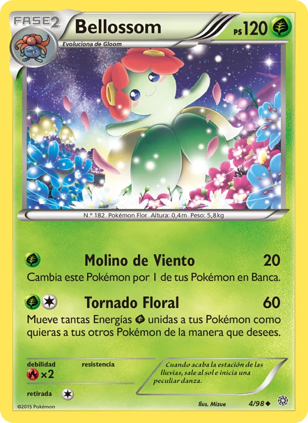 Carta Bellossom de la expansión Antiguos Orígenes, número 4/98