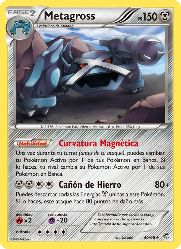 Carta Metagross de la expansión Antiguos Orígenes, número 49/98