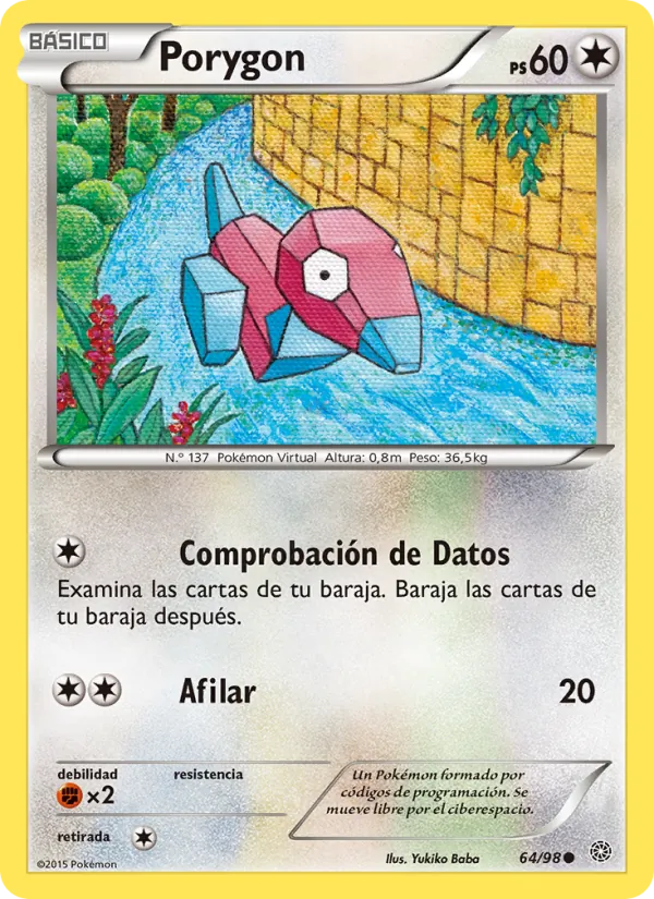 Carta Porygon de la expansión Antiguos Orígenes, número 64/98