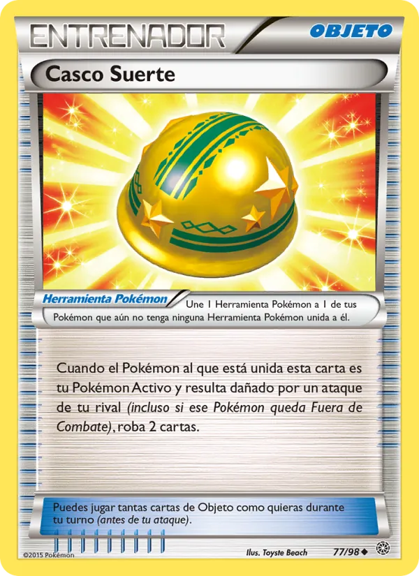 Carta Casco Suerte de la expansión Antiguos Orígenes, número 77/98