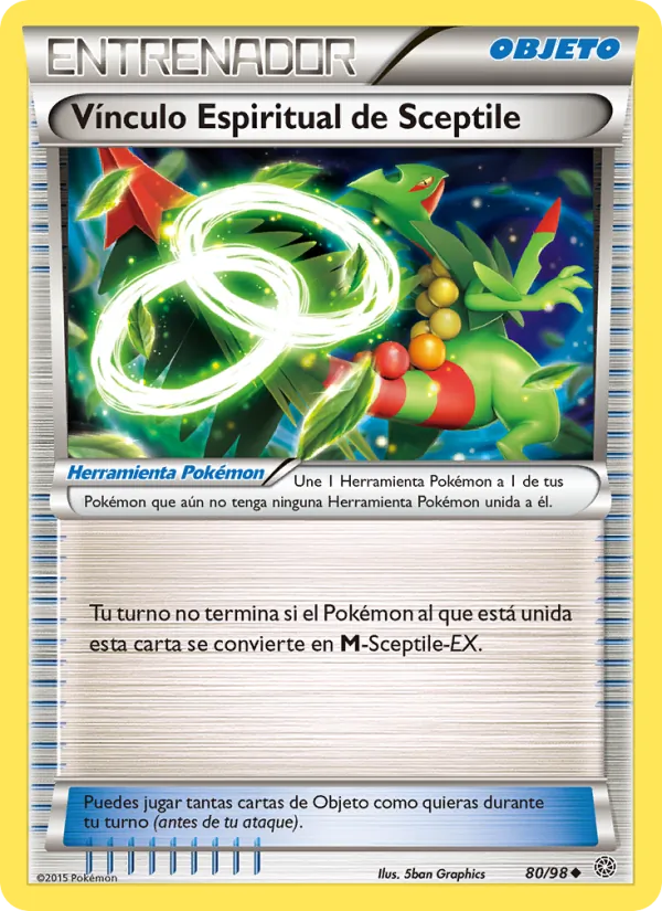 Carta Vínculo Espiritual de Sceptile de la expansión Antiguos Orígenes, número 80/98