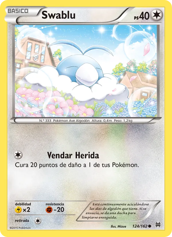 Carta Swablu de la expansión Turbo Impulso, número 124/162