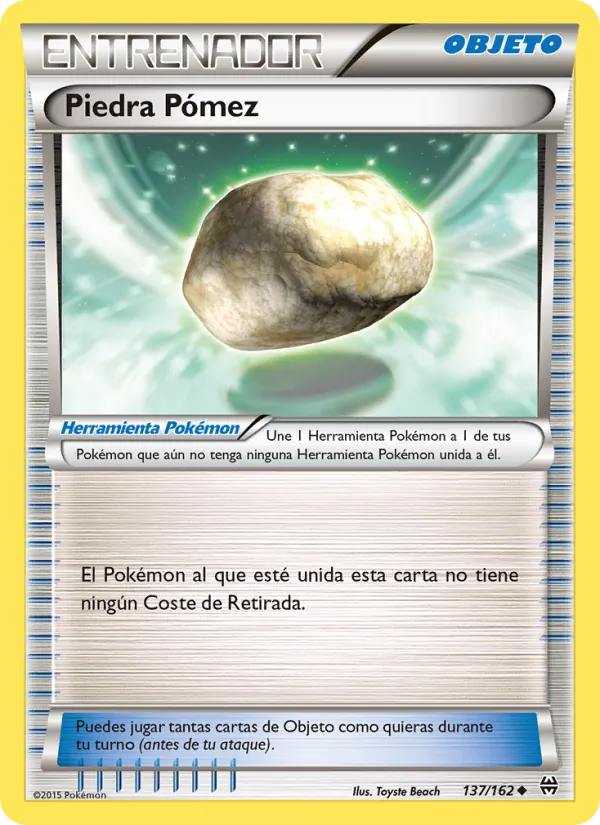 Carta Piedra Pómez de la expansión Turbo Impulso, número 137/162