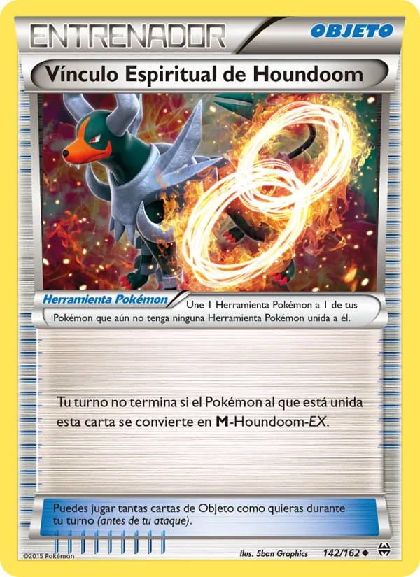 Carta Vínculo Espiritual de Houndoom de la expansión Turbo Impulso, número 142/162