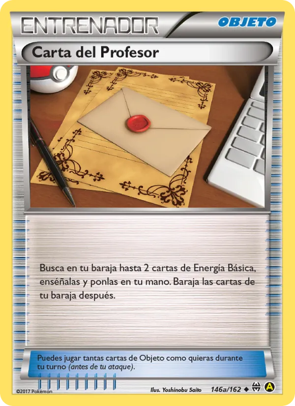 Carta Carta del Profesor de la expansión Turbo Impulso, número 146/162