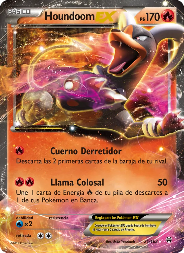 Carta Houndoom EX de la expansión Turbo Impulso, número 21/162