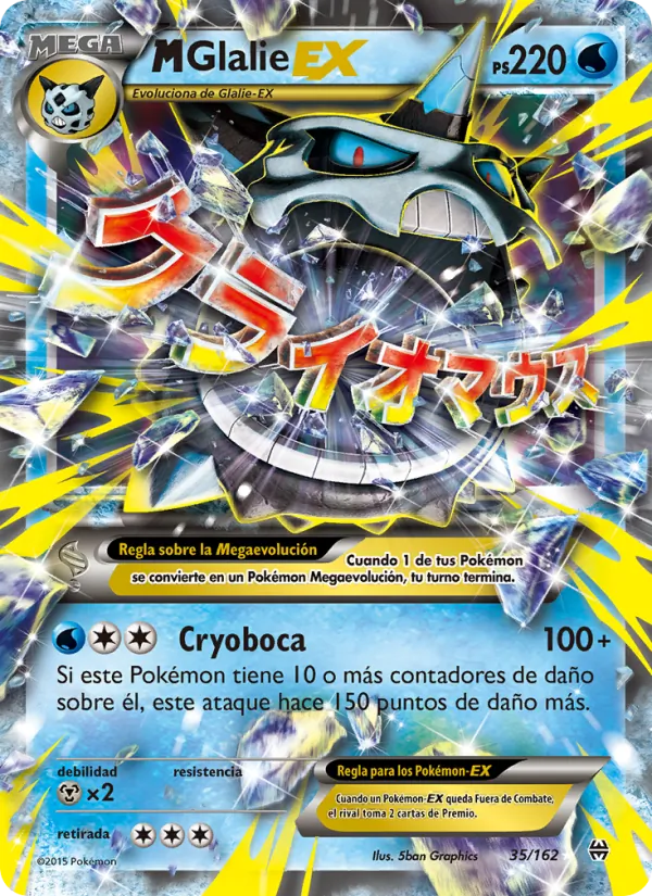 Carta M-Glalie EX de la expansión Turbo Impulso, número 35/162