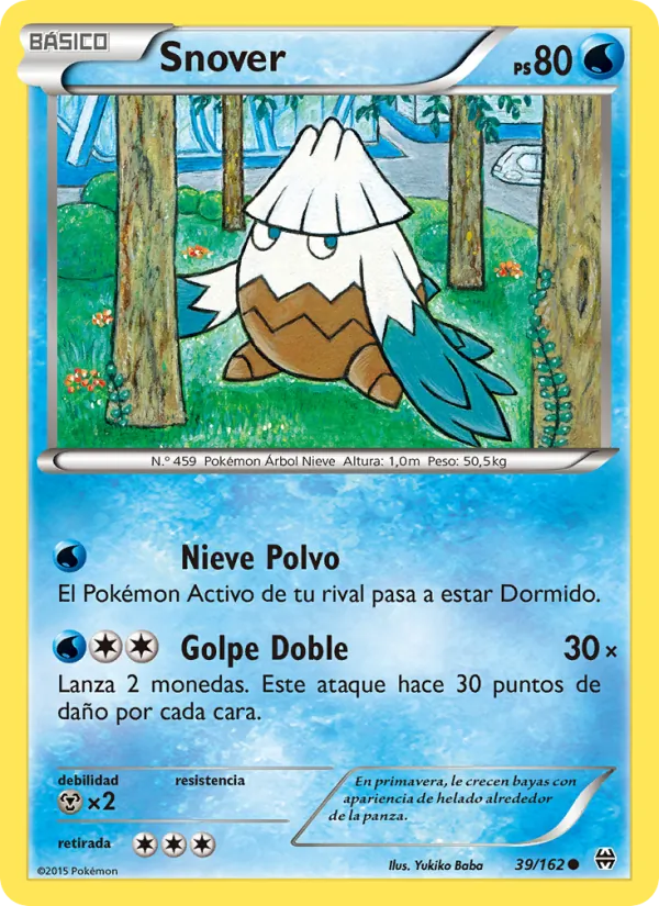 Carta Snover de la expansión Turbo Impulso, número 39/162