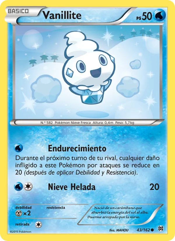 Carta Vanillite de la expansión Turbo Impulso, número 43/162