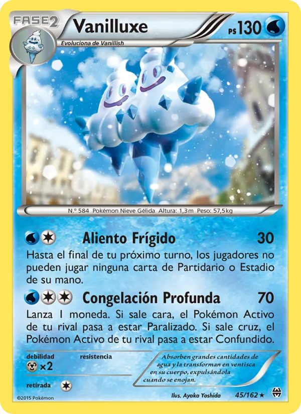 Carta Vanilluxe de la expansión Turbo Impulso, número 45/162