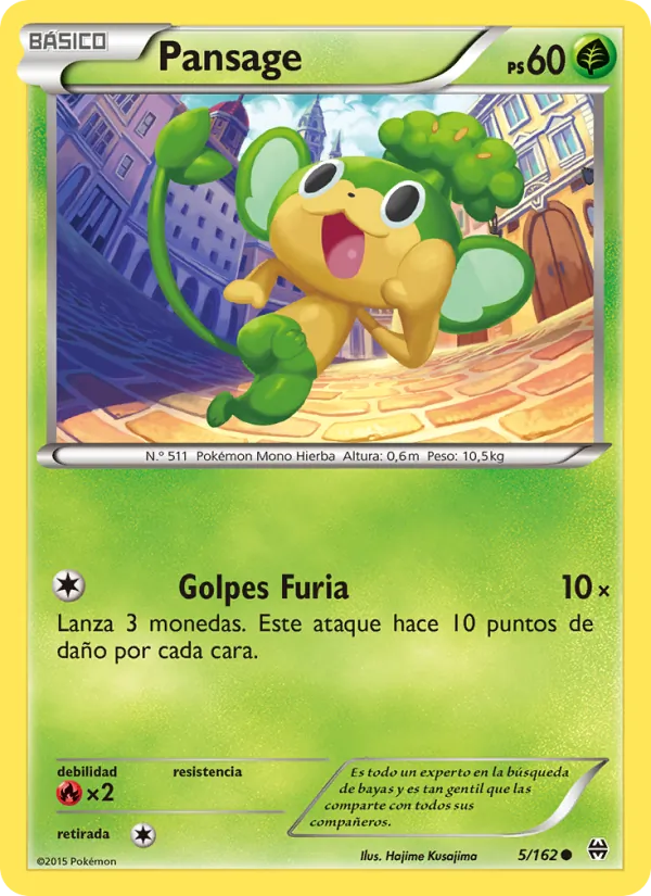 Carta Pansage de la expansión Turbo Impulso, número 5/162