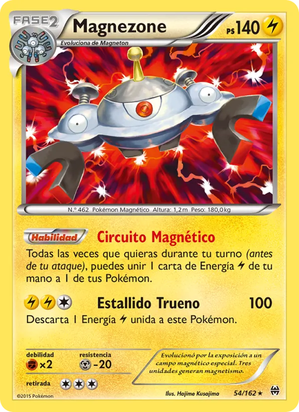 Carta Magnezone de la expansión Turbo Impulso, número 54/162