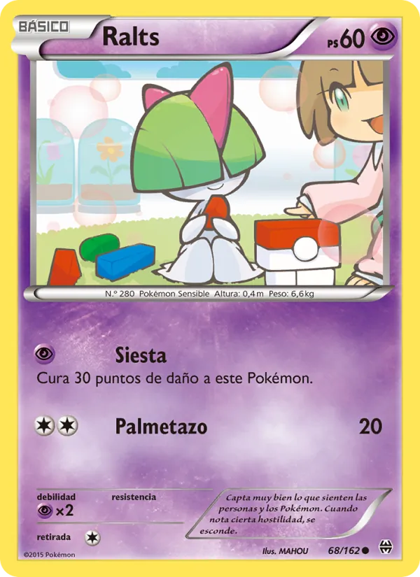 Carta Ralts de la expansión Turbo Impulso, número 68/162