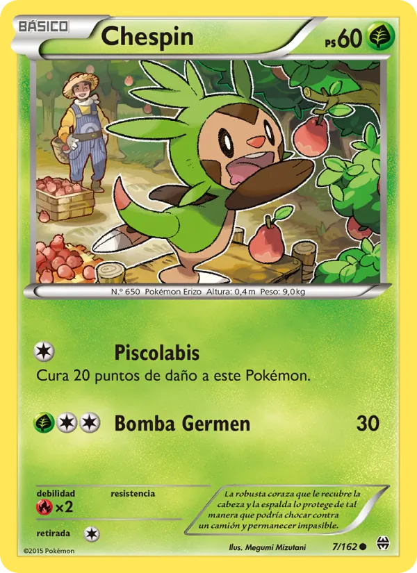 Carta Chespin de la expansión Turbo Impulso, número 7/162