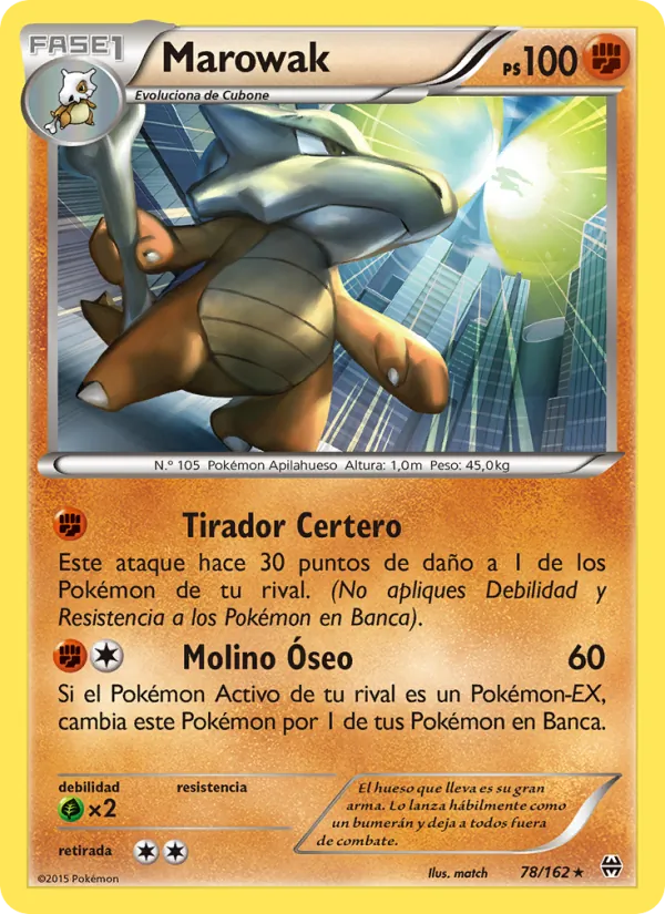 Carta Marowak de la expansión Turbo Impulso, número 78/162