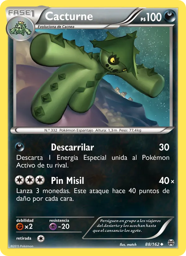 Carta Cacturne de la expansión Turbo Impulso, número 88/162