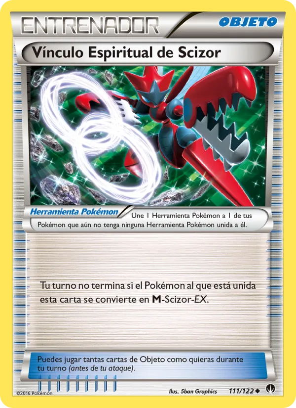 Carta Vínculo Espiritual de Scizor de la expansión TURBOLímite, número 111/122