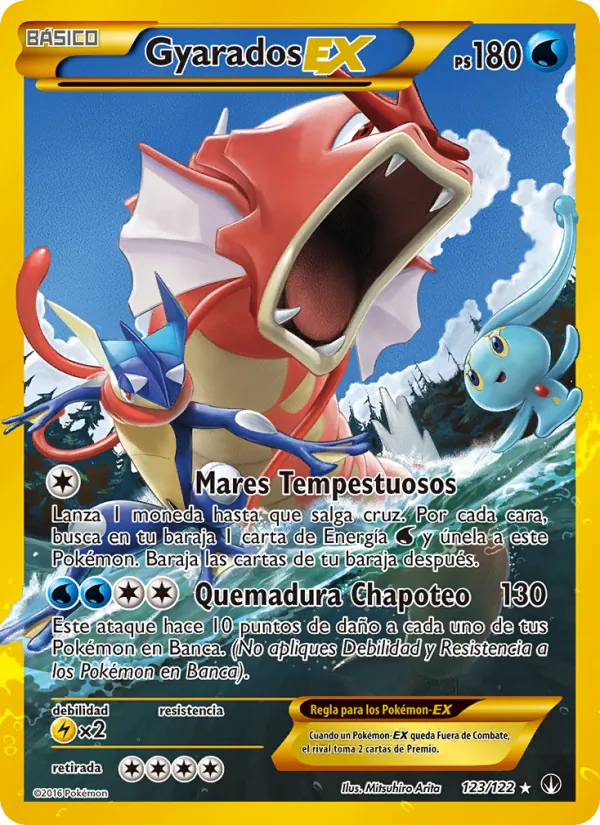 Carta Gyarados EX de la expansión TURBOLímite, número 123/122