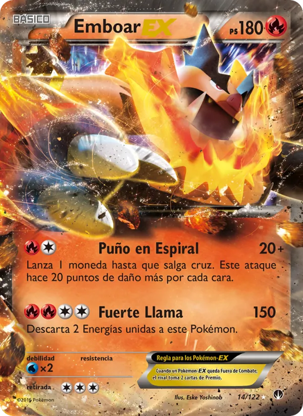 Carta Emboar EX de la expansión TURBOLímite, número 14/122