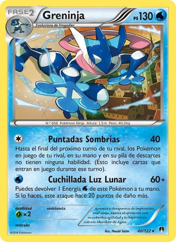 Carta Greninja de la expansión TURBOLímite, número 40/122
