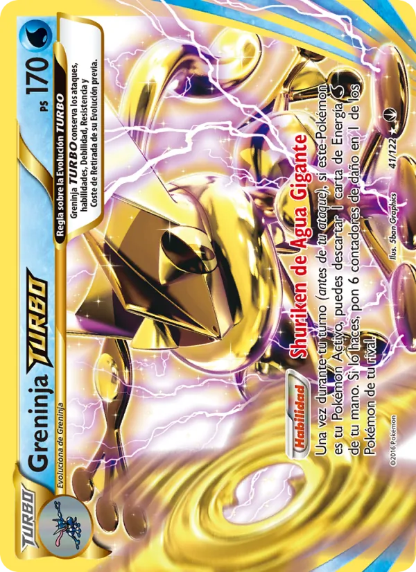 Carta Greninja TURBO de la expansión TURBOLímite, número 41/122