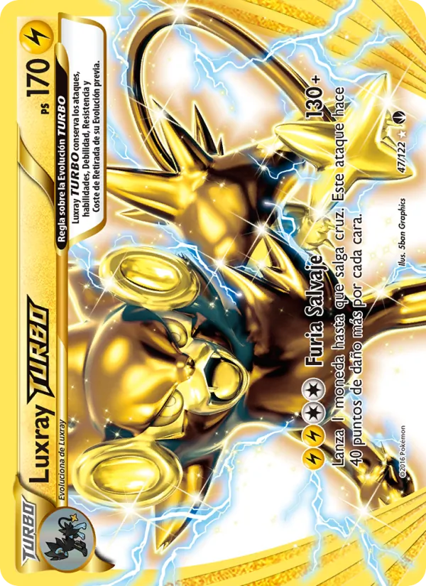 Carta Luxray TURBO de la expansión TURBOLímite, número 47/122