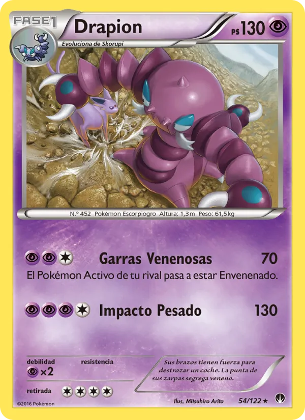 Carta Drapion de la expansión TURBOLímite, número 54/122