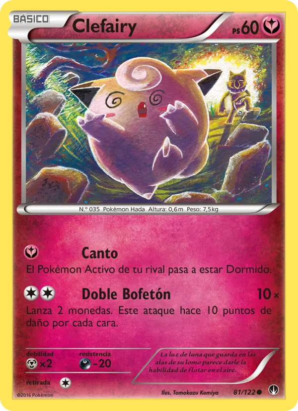 Carta Clefairy de la expansión TURBOLímite, número 81/122