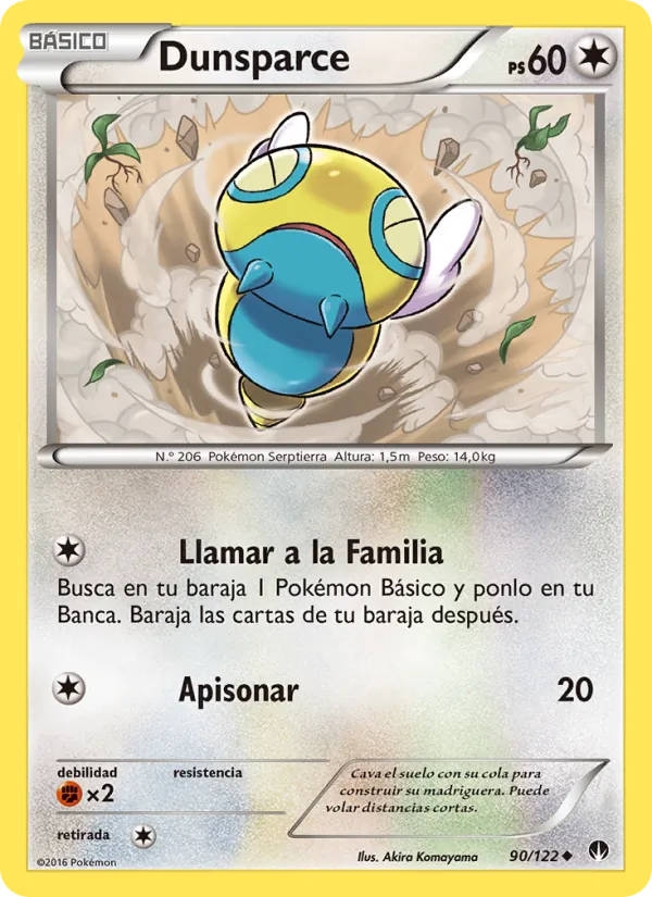 Carta Dunsparce de la expansión TURBOLímite, número 90/122