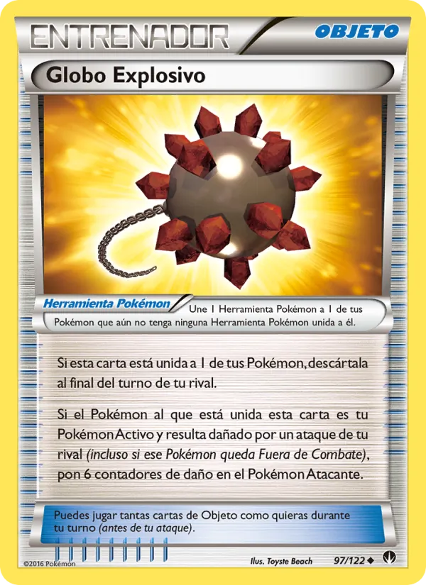 Carta Globo Explosivo de la expansión TURBOLímite, número 97/122