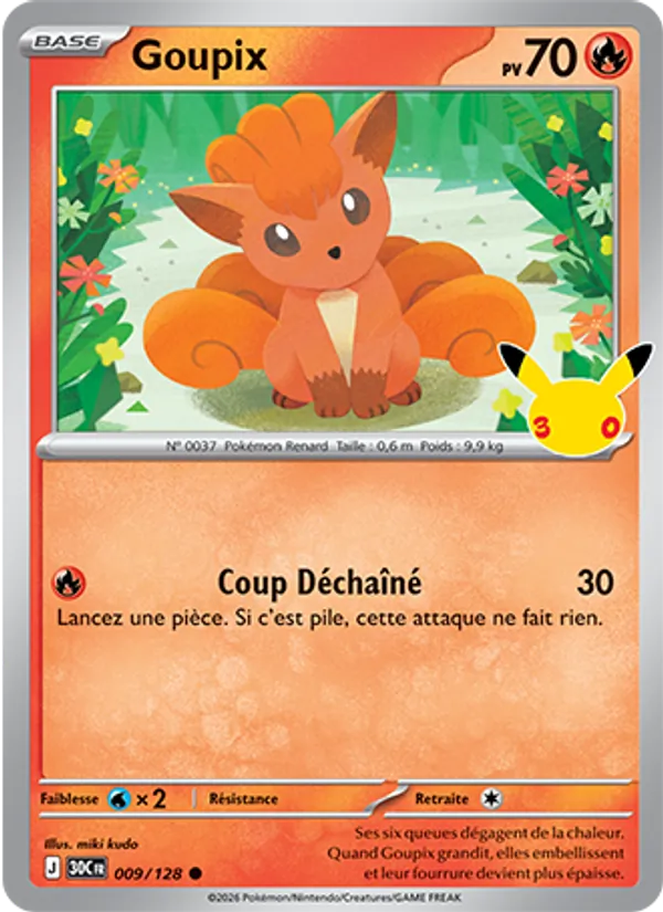 Carte Goupix de l'extension 30ᵉ Anniversaire, numéro 009/128