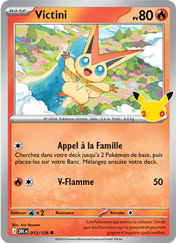 Carte Victini de l'extension 30ᵉ Anniversaire, numéro 013/128