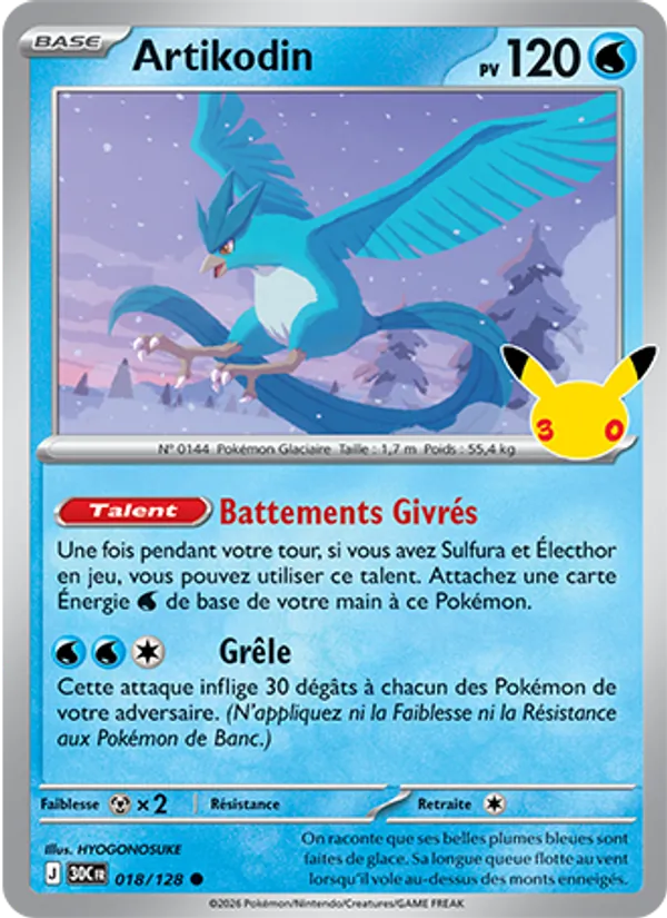 Carte Artikodin de l'extension 30ᵉ Anniversaire, numéro 018/128