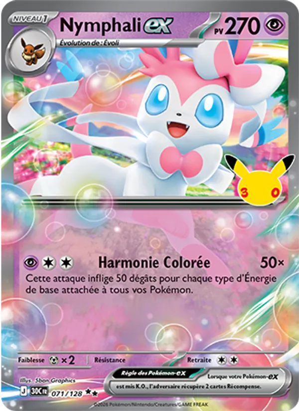 Carte Nymphali-ex de l'extension 30ᵉ Anniversaire, numéro 071/128