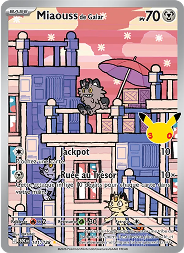 Carte Miaouss de Galar de l'extension 30ᵉ Anniversaire, numéro 141/128