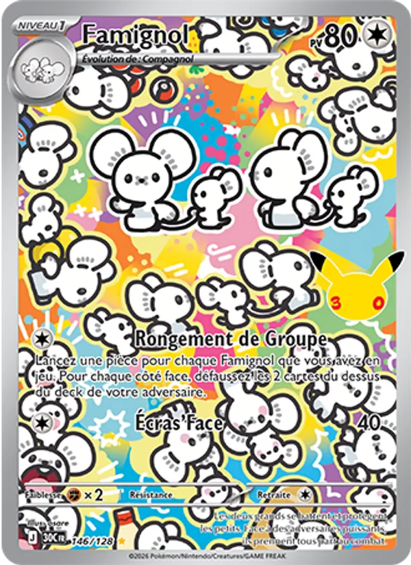 Carte Famignol de l'extension 30ᵉ Anniversaire, numéro 146/128