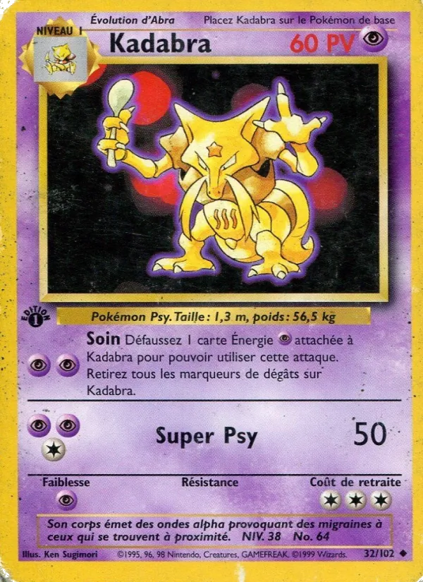 Carte Kadabra de l'extension Set de Base, numéro 32/102