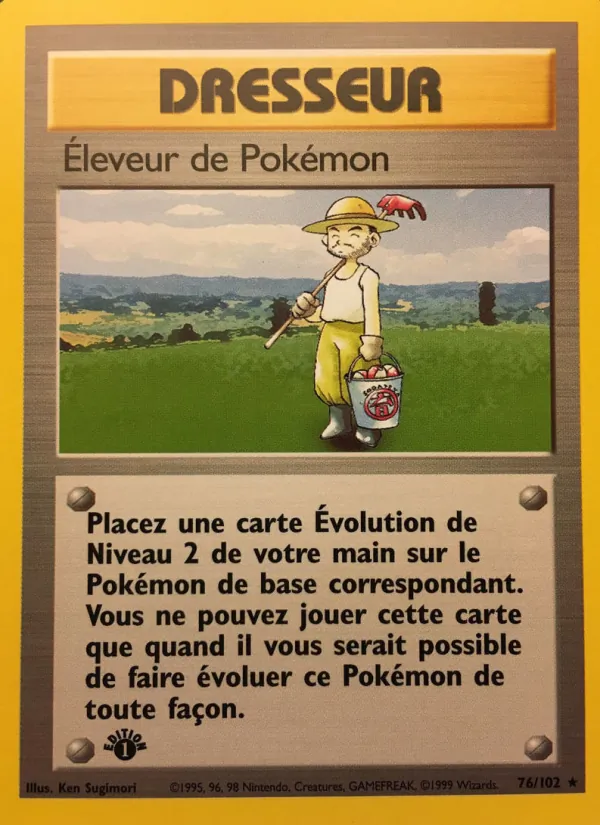 Carte Éleveur de Pokémon de l'extension Set de Base, numéro 76/102