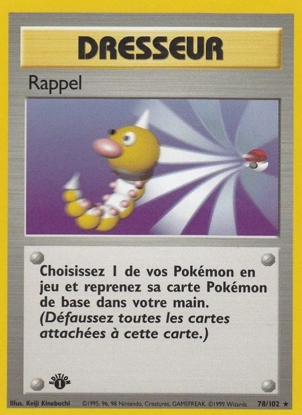 Carte Rappel de l'extension Set de Base, numéro 78/102