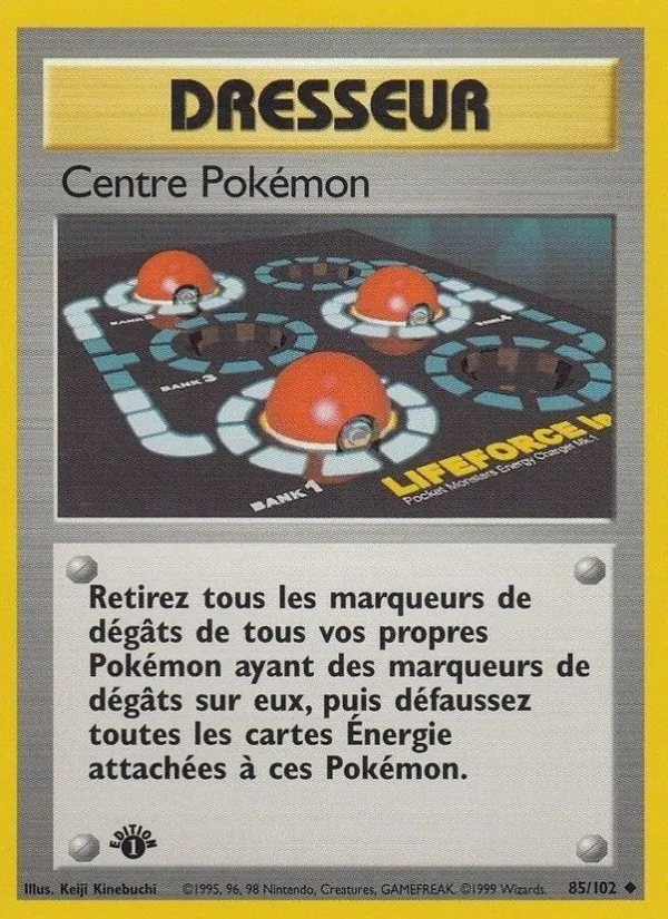 Carte Centre Pokémon de l'extension Set de Base, numéro 85/102