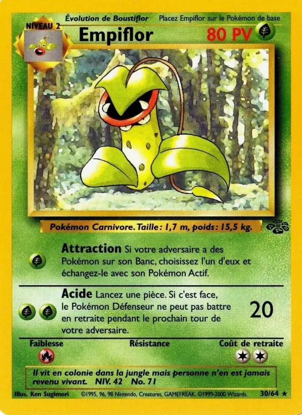 Carte Empiflor de l'extension Jungle, numéro 30/64